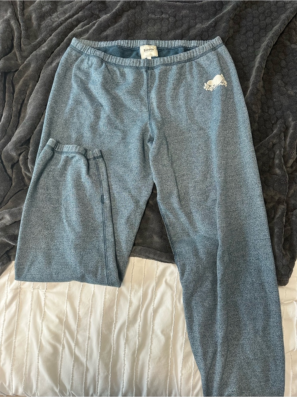 Roots Women's Heather Slate Blue Joggers